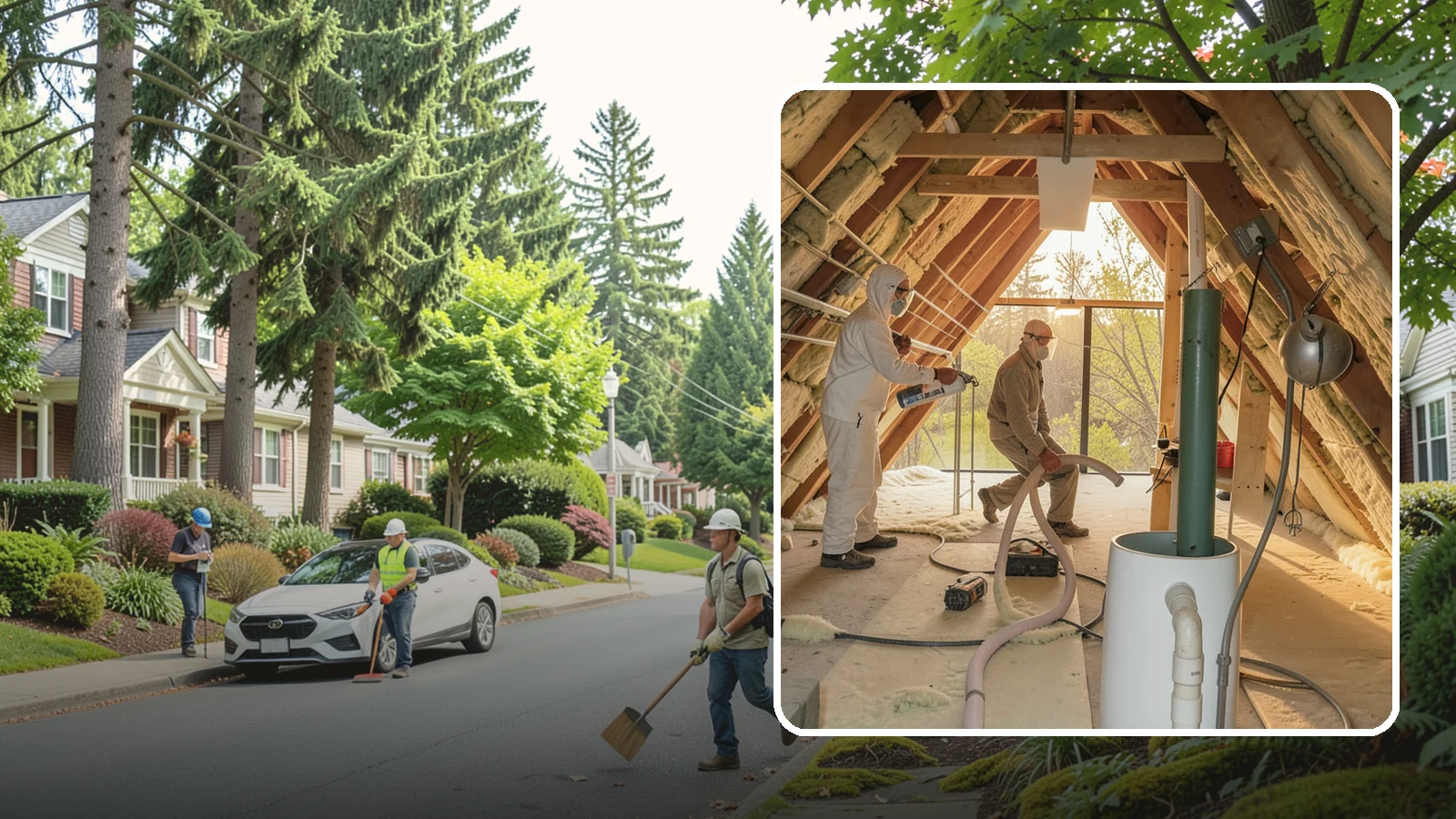 Blown-In Insulation in Beaux Arts Village, King County, WA - We install blown-in insulation that fills attics and cavities with a seamless, gap-free thermal blanket.