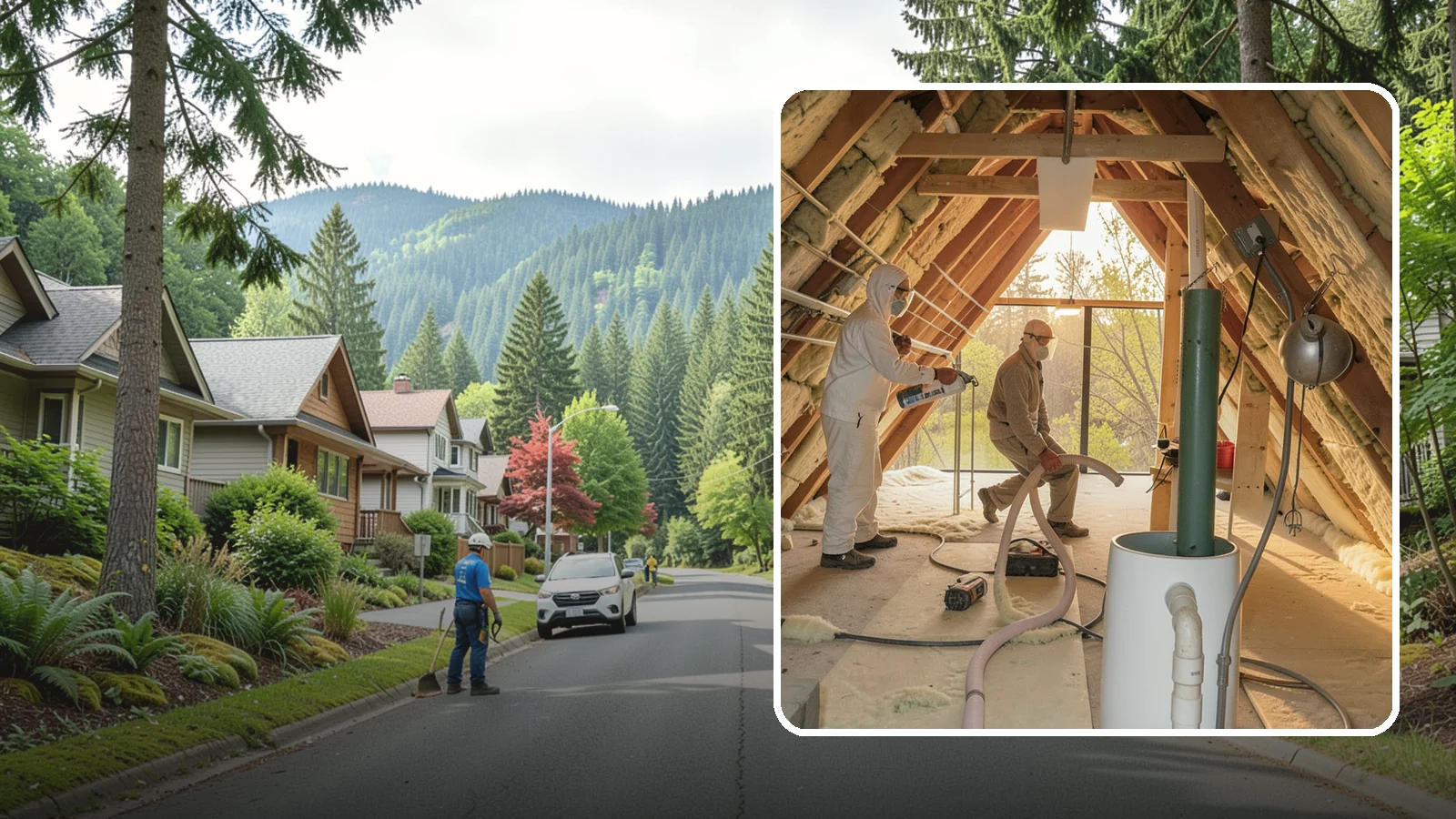 Blown-In Insulation in Darrington, Snohomish County, WA - We install blown-in insulation that fills attics and cavities with a seamless, gap-free thermal blanket.