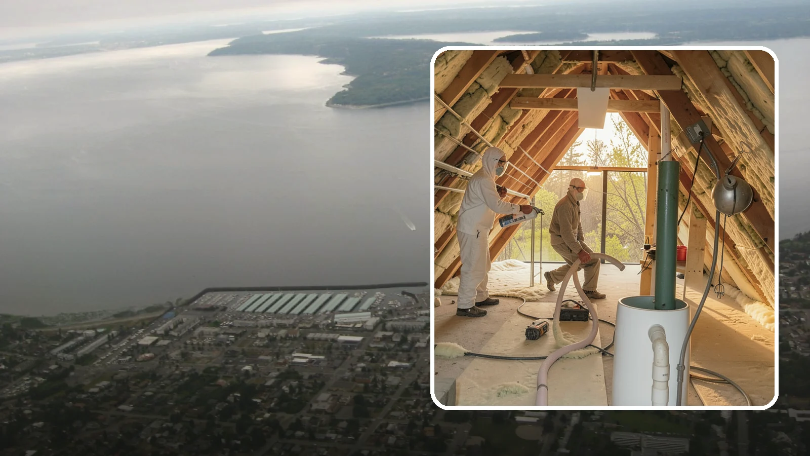 Blown-In Insulation in Des Moines, King County, WA - We install blown-in insulation that fills attics and cavities with a seamless, gap-free thermal blanket.