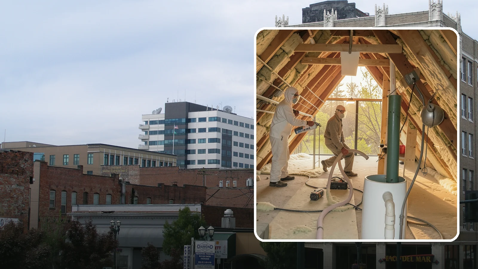 Blown-In Insulation in Everett, Snohomish County, WA - We install blown-in insulation that fills attics and cavities with a seamless, gap-free thermal blanket.