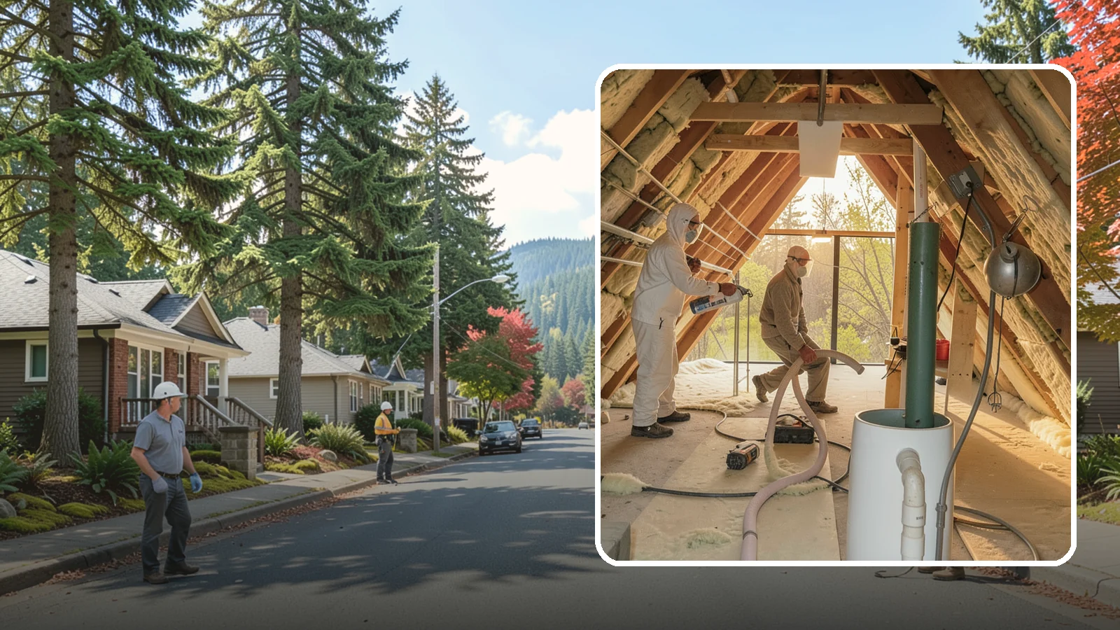 Blown-In Insulation in Hunts Point, King County, WA - We install blown-in insulation that fills attics and cavities with a seamless, gap-free thermal blanket.