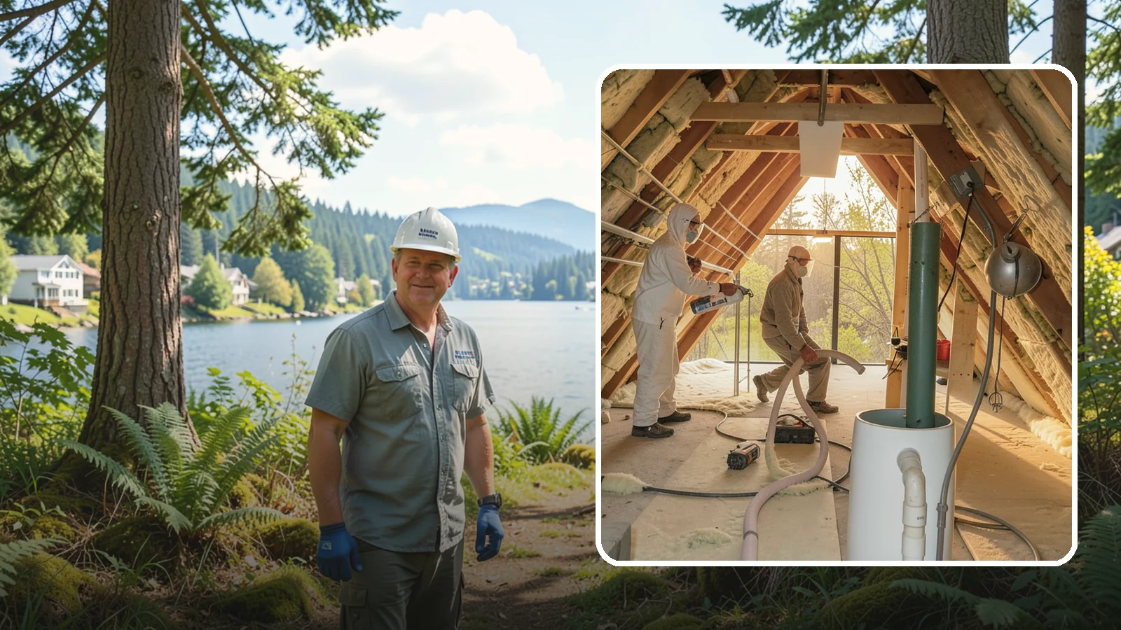 Blown-In Insulation in Milton, King County, WA - We install blown-in insulation that fills attics and cavities with a seamless, gap-free thermal blanket.