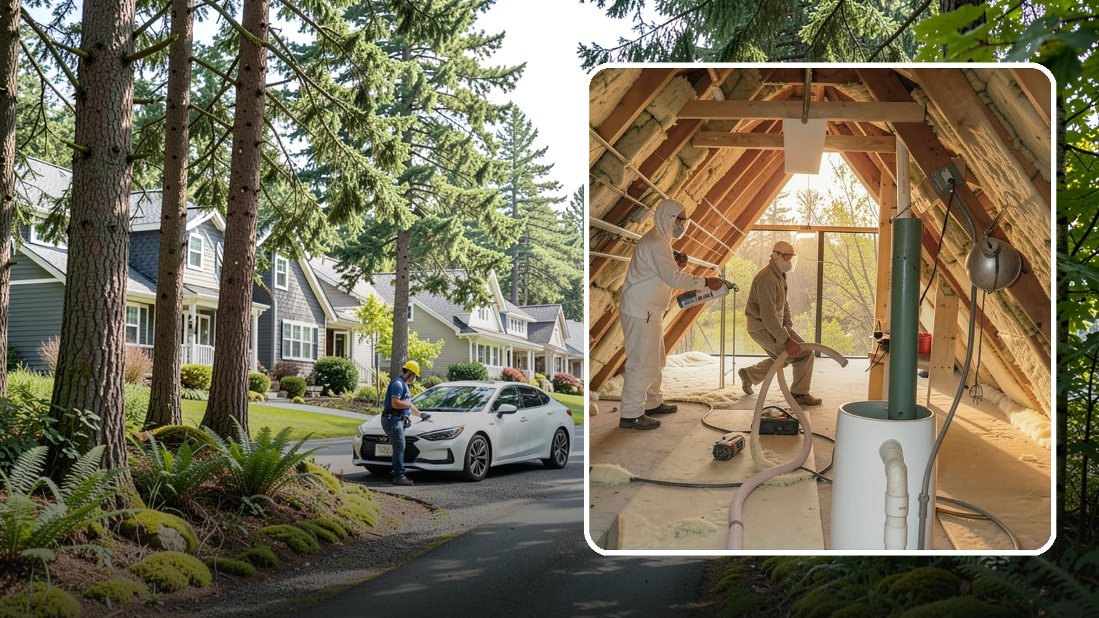 Blown-In Insulation in Normandy Park, King County, WA - We install blown-in insulation that fills attics and cavities with a seamless, gap-free thermal blanket.