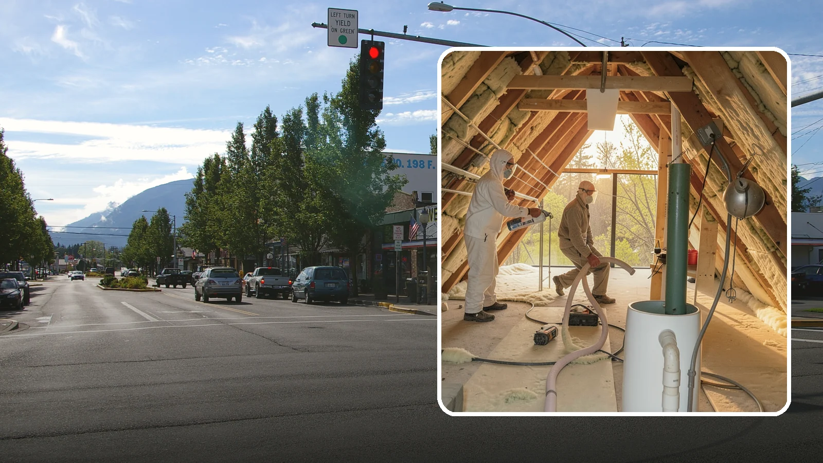 Blown-In Insulation in North Bend, King County, WA - We install blown-in insulation that fills attics and cavities with a seamless, gap-free thermal blanket.