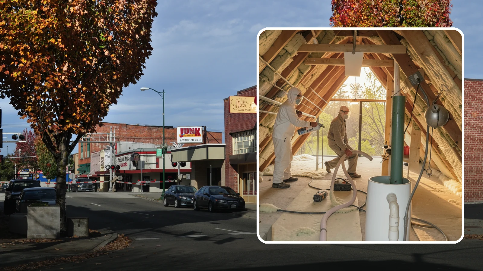 Blown-In Insulation in Puyallup, Pierce County, WA - We install blown-in insulation that fills attics and cavities with a seamless, gap-free thermal blanket.
