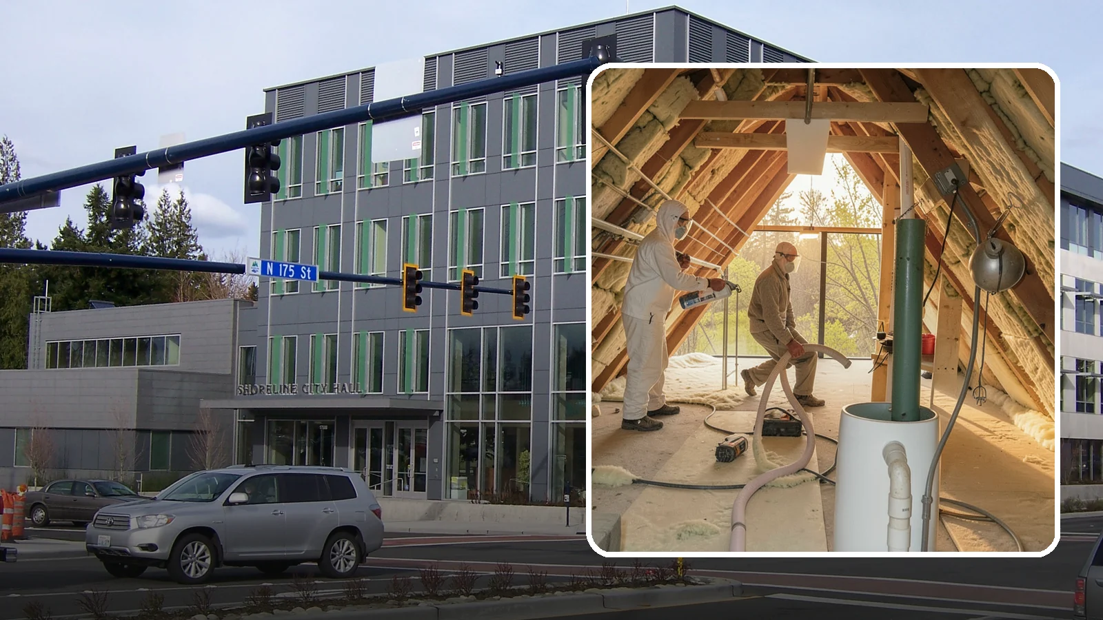 Blown-In Insulation in Shoreline, King County, WA - We install blown-in insulation that fills attics and cavities with a seamless, gap-free thermal blanket.