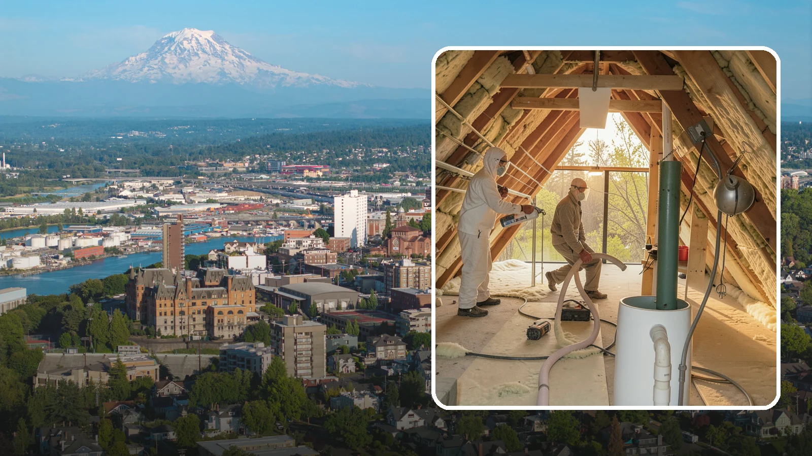 Blown-In Insulation in Tacoma, Pierce County, WA - We install blown-in insulation that fills attics and cavities with a seamless, gap-free thermal blanket.
