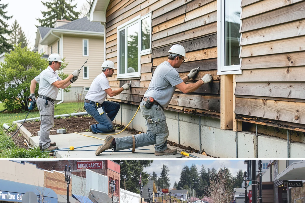 Board and Batten Installation in Bothell, King County, WA - This interior wall treatment installs on schedule in any season and is well suited to rainy-day PNW remodels.