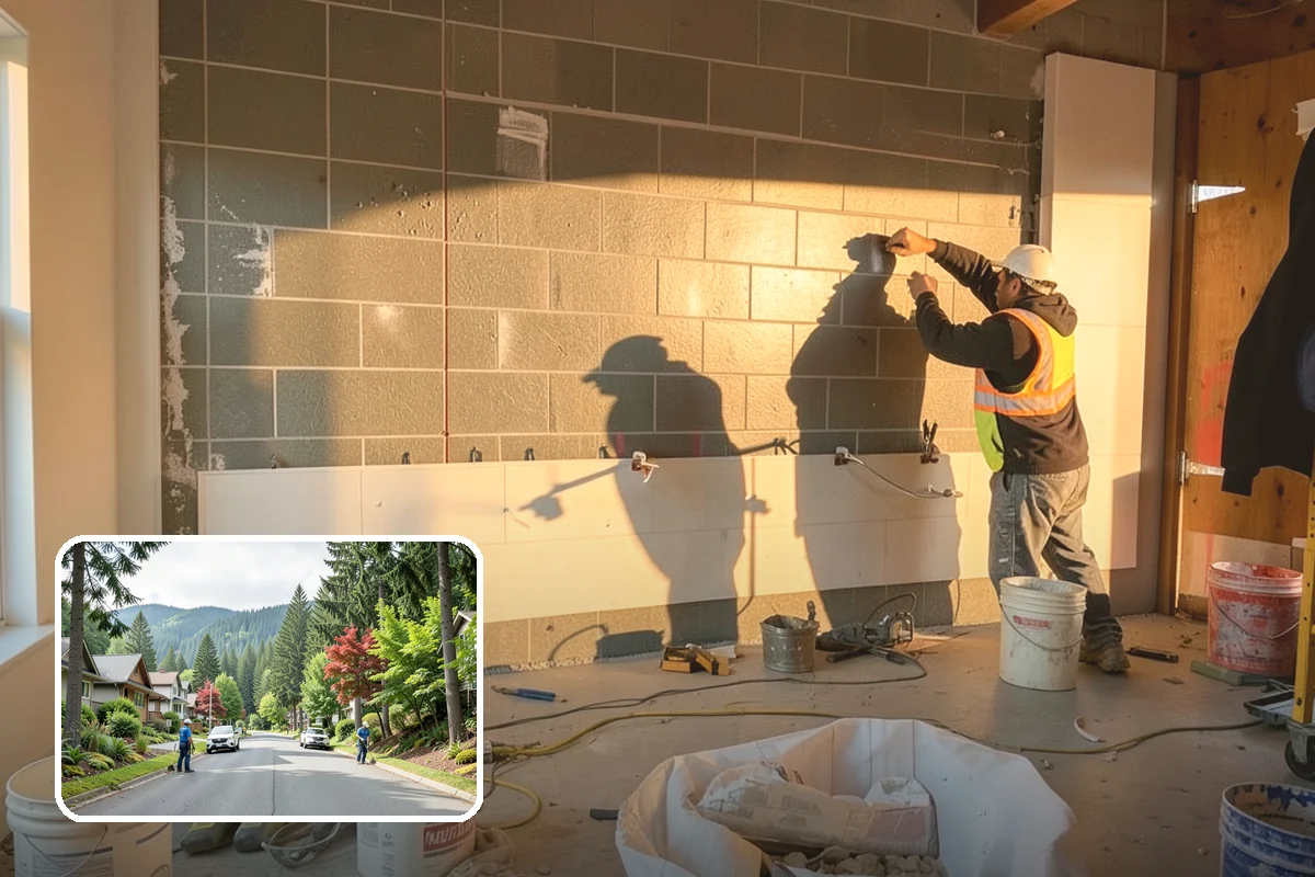 Board and Batten Installation in Darrington, Snohomish County, WA - Plumb, evenly spaced battens for a tidy grid