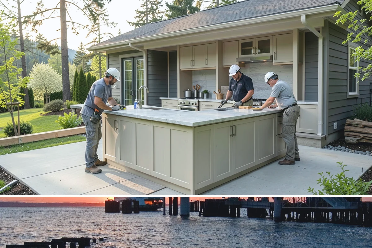 Board and Batten Installation in Edmonds, Snohomish County, WA - This interior wall treatment installs on schedule in any season and is well suited to rainy-day PNW remodels.