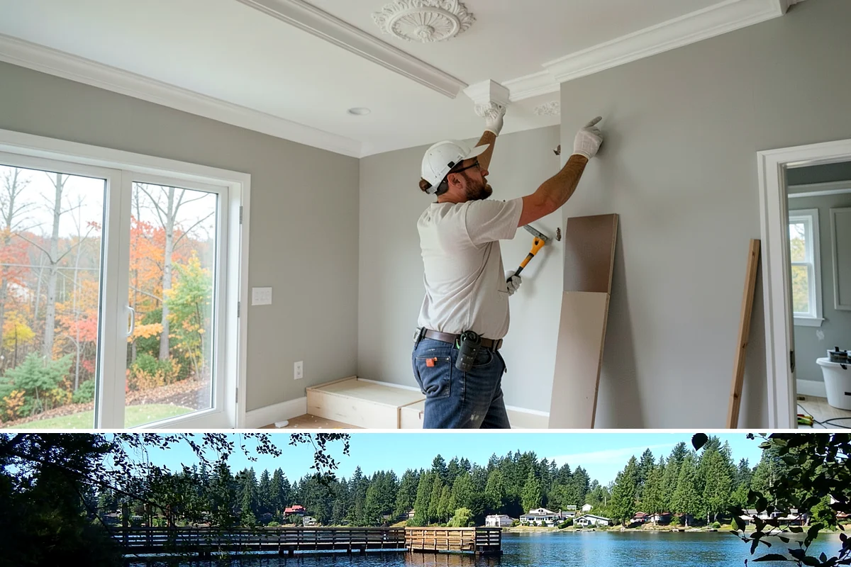 Board and Batten Installation in Federal Way, King County, WA - This interior wall treatment installs on schedule in any season and is well suited to rainy-day PNW remodels.
