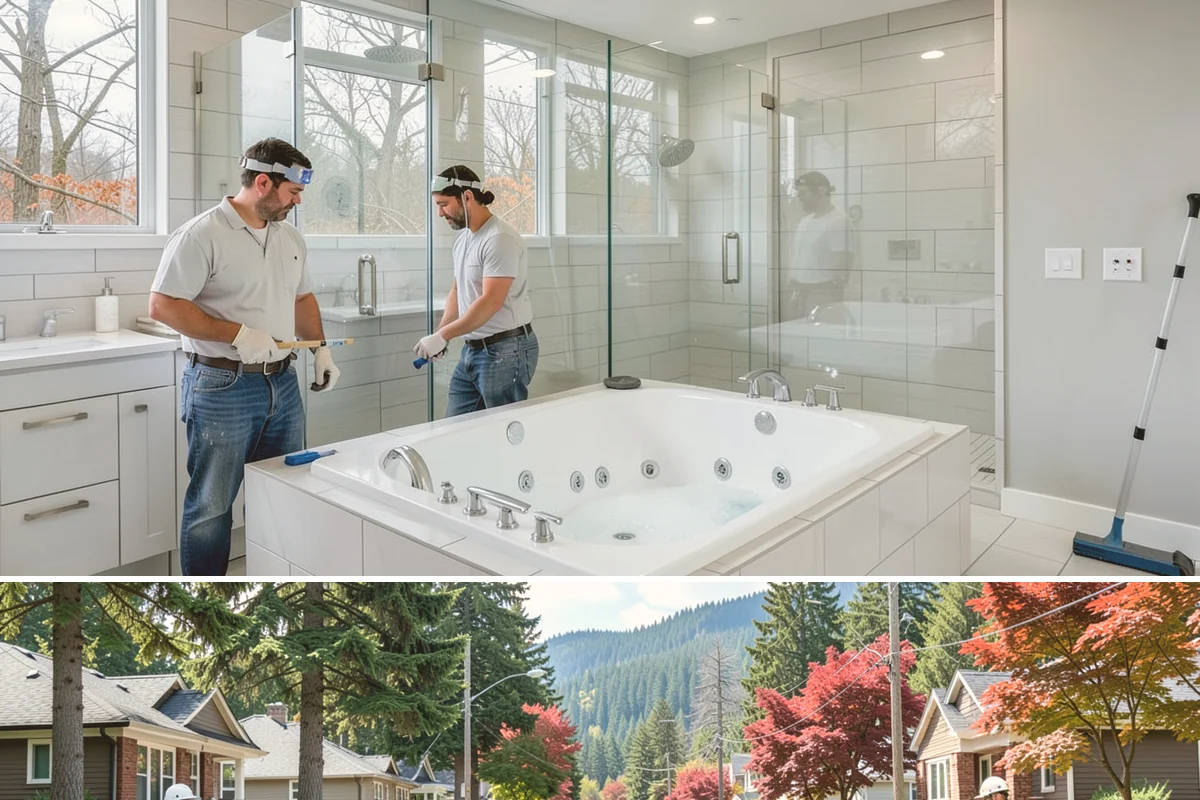 Board and Batten Installation in Hunts Point, King County, WA - This interior wall treatment installs on schedule in any season and is well suited to rainy-day PNW remodels.