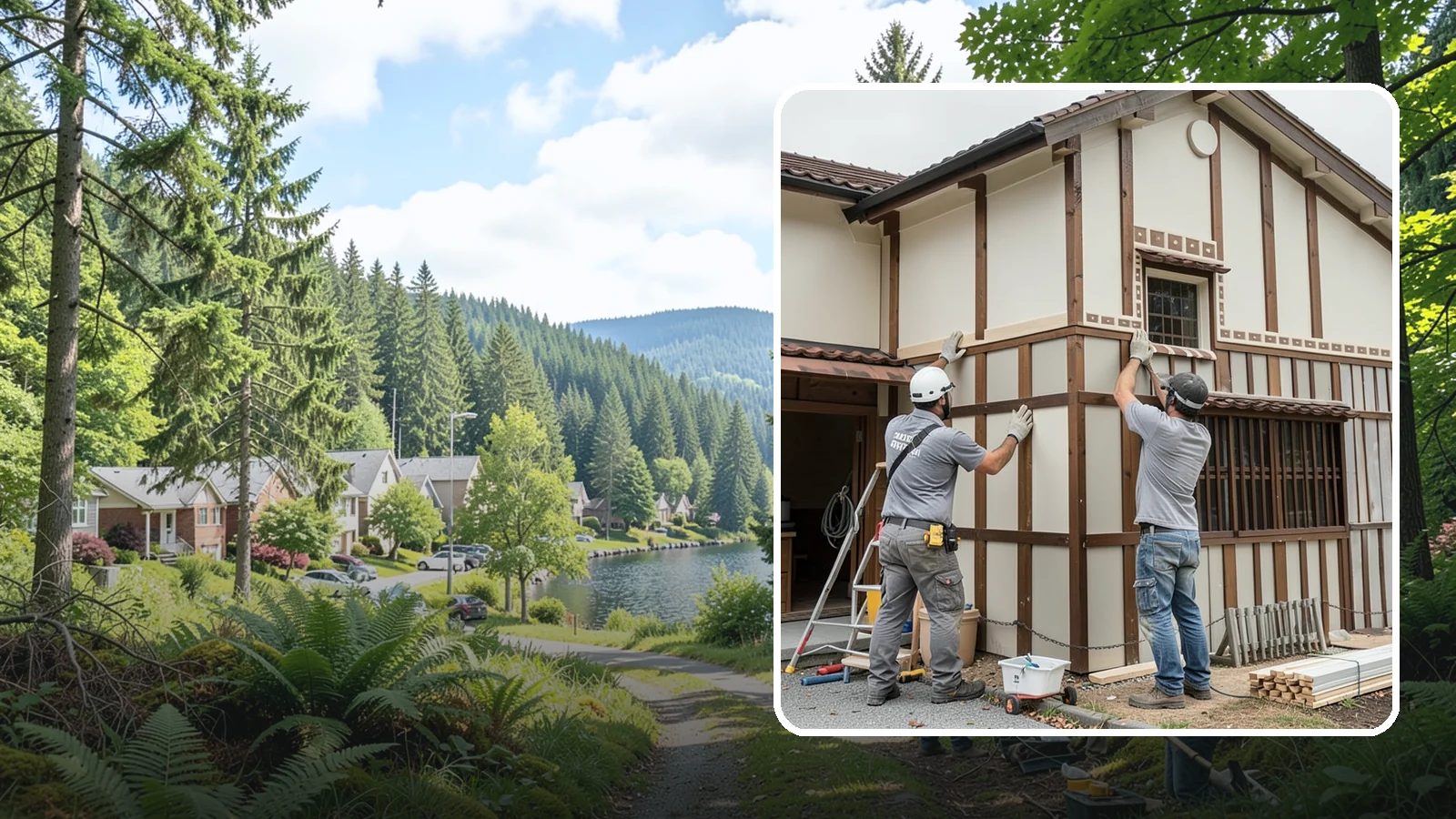 Board and Batten Installation in Lake Forest Park, King County, WA - Bold board and batten installation that adds vertical dimension and timeless structure to your walls.