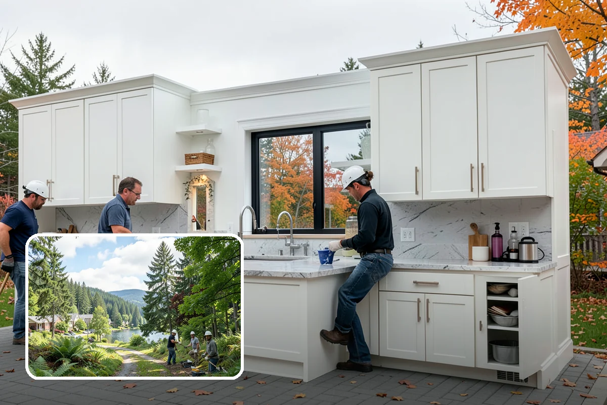 Board and Batten Installation in Lake Forest Park, King County, WA - Plumb, evenly spaced battens for a tidy grid
