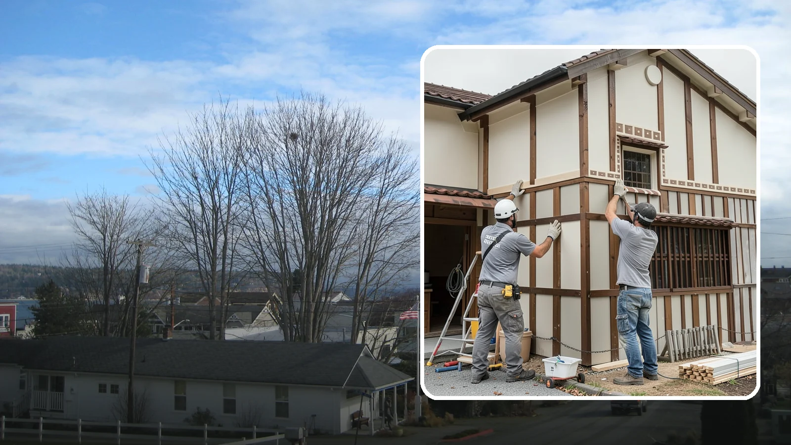 Board and Batten Installation in Langley, Island County, WA - Bold board and batten installation that adds vertical dimension and timeless structure to your walls.