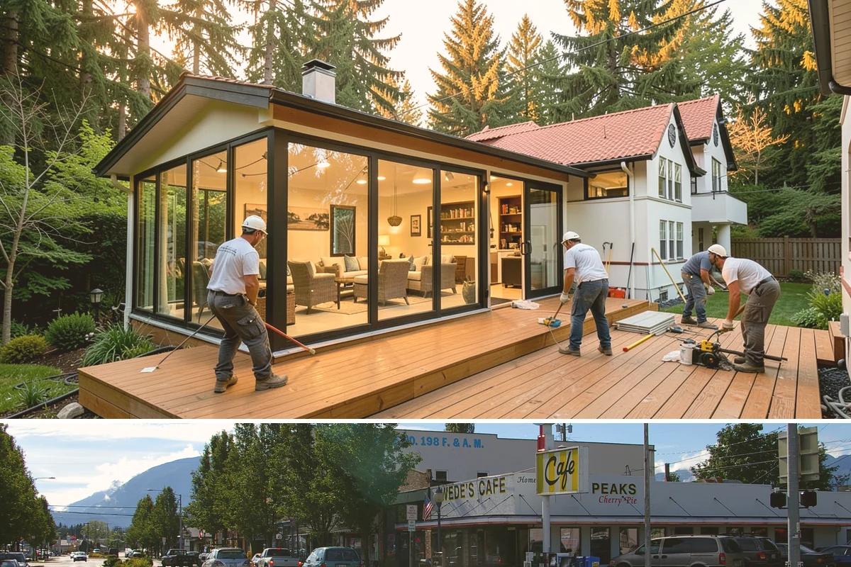 Board and Batten Installation in North Bend, King County, WA - This interior wall treatment installs on schedule in any season and is well suited to rainy-day PNW remodels.