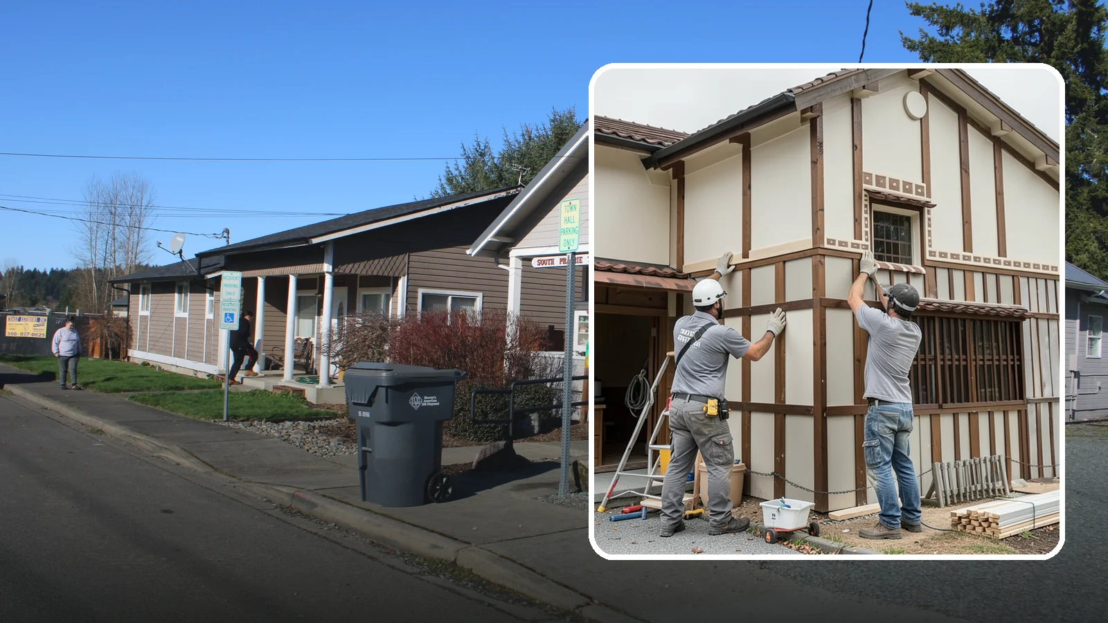 Board and Batten Installation in South Prairie, Pierce County, WA - Bold board and batten installation that adds vertical dimension and timeless structure to your walls.