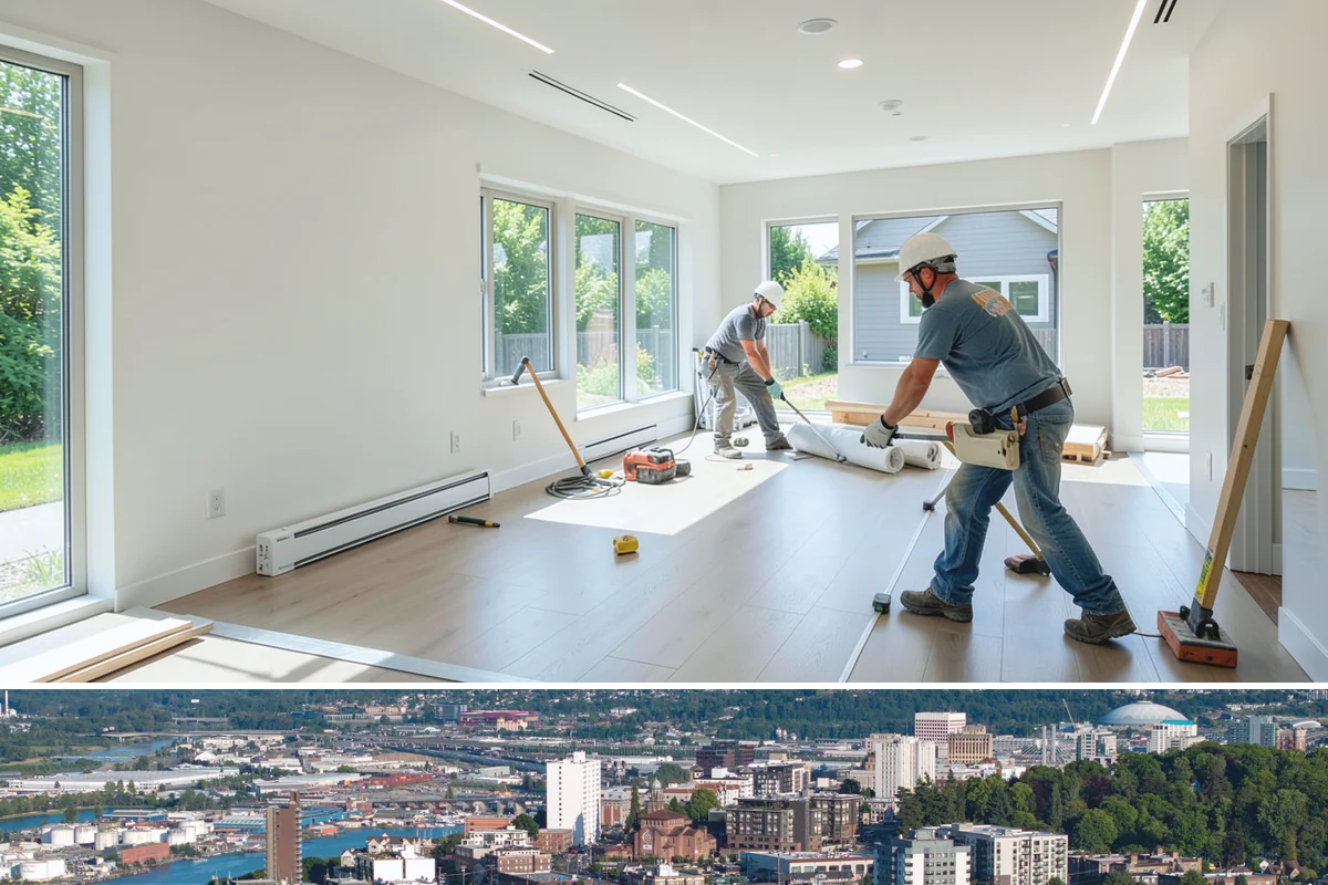 Board and Batten Installation in Tacoma, Pierce County, WA - This interior wall treatment installs on schedule in any season and is well suited to rainy-day PNW remodels.