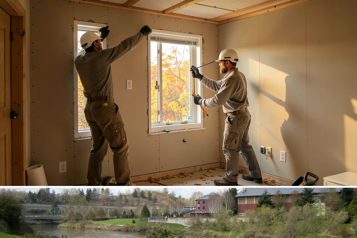 Board and Batten Installation in Tukwila, King County, WA - This interior wall treatment installs on schedule in any season and is well suited to rainy-day PNW remodels.