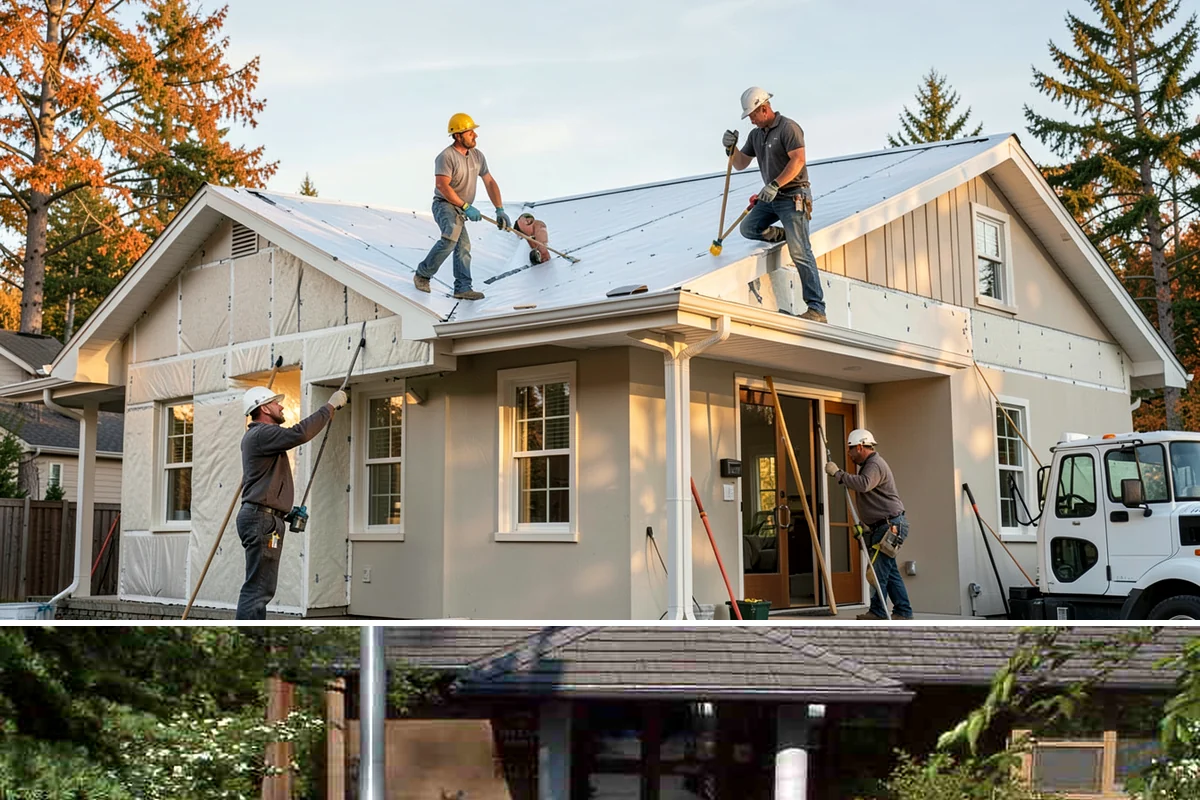 Board and Batten Installation in Yarrow Point, King County, WA - This interior wall treatment installs on schedule in any season and is well suited to rainy-day PNW remodels.