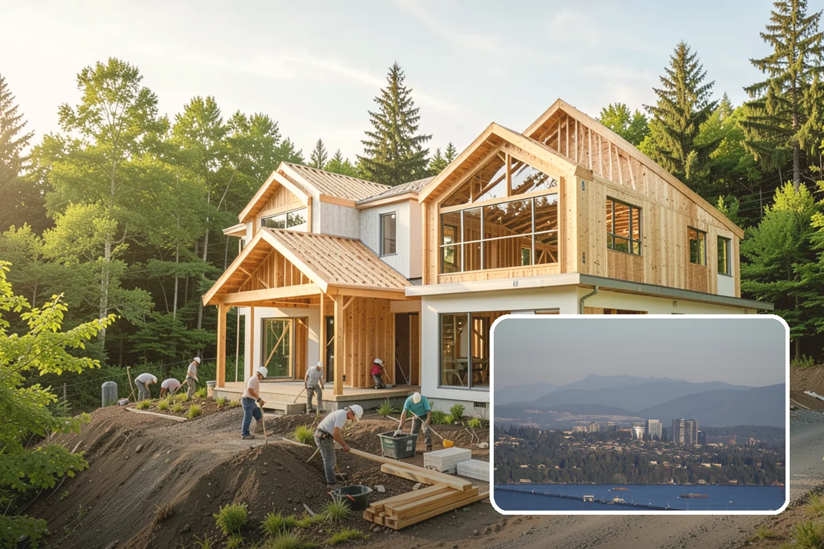 Board and Batten Siding in Medina, King County, WA - Distinctive vertical texture and shadow lines