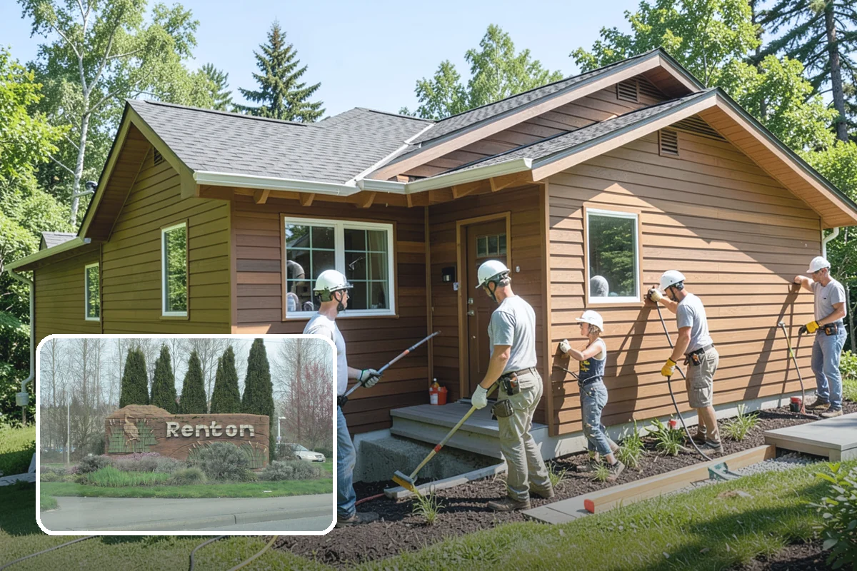 Board and Batten Siding in Renton, King County, WA - Distinctive vertical texture and shadow lines