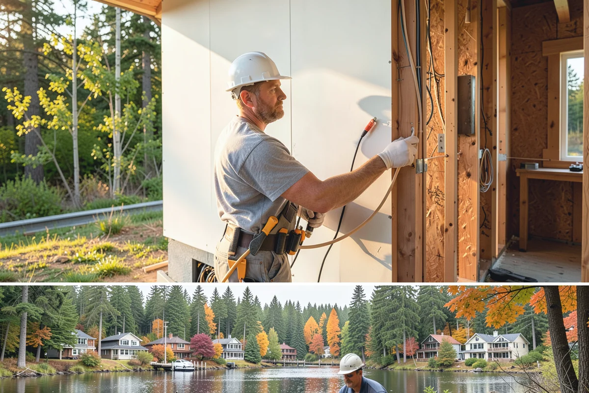 Bonus Room Finishing in La Conner, Skagit County, WA - Bonus room finishing is interior work that keeps crews productive through the wet fall and winter.