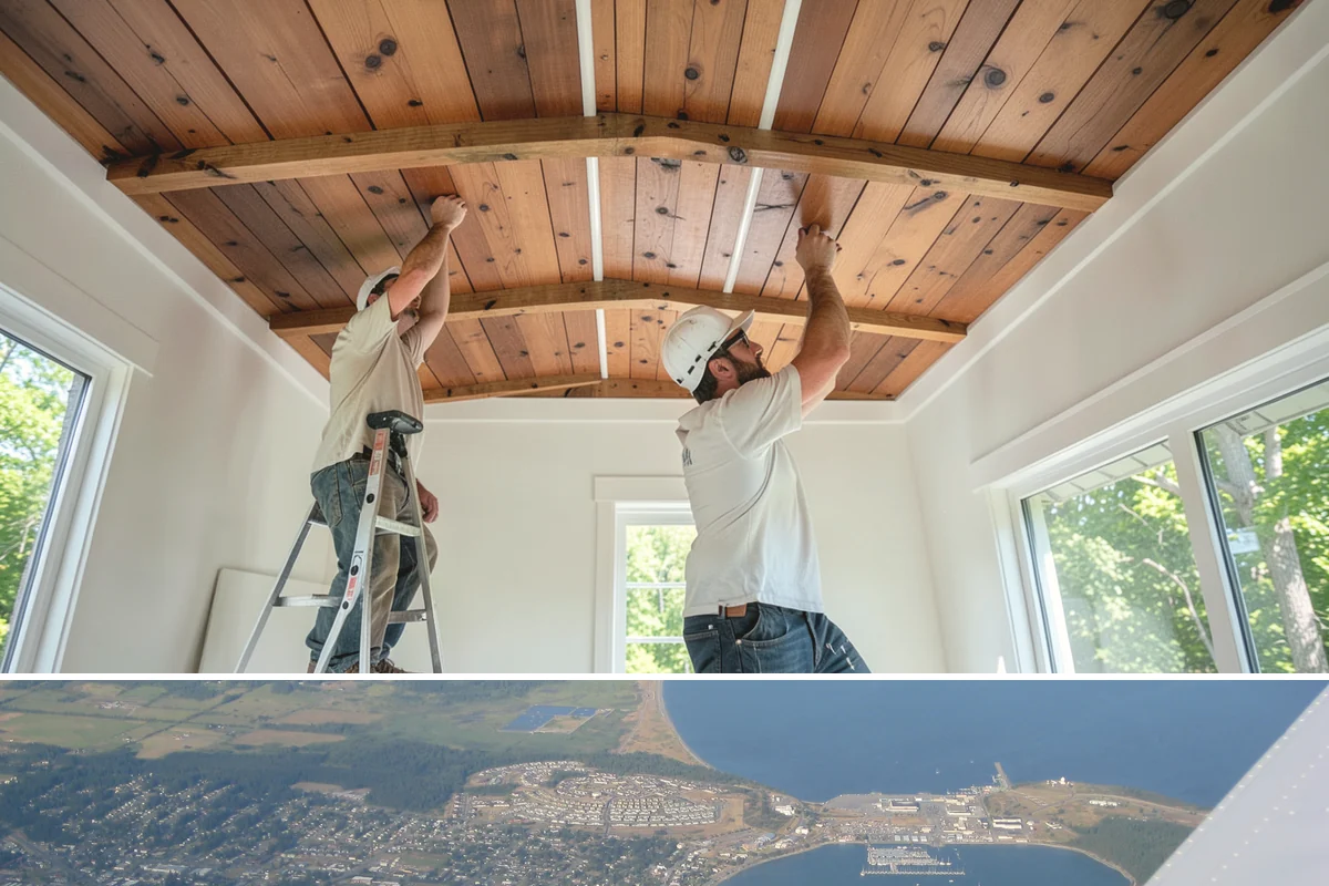 Bonus Room Finishing in Oak Harbor, Island County, WA - Bonus room finishing is interior work that keeps crews productive through the wet fall and winter.