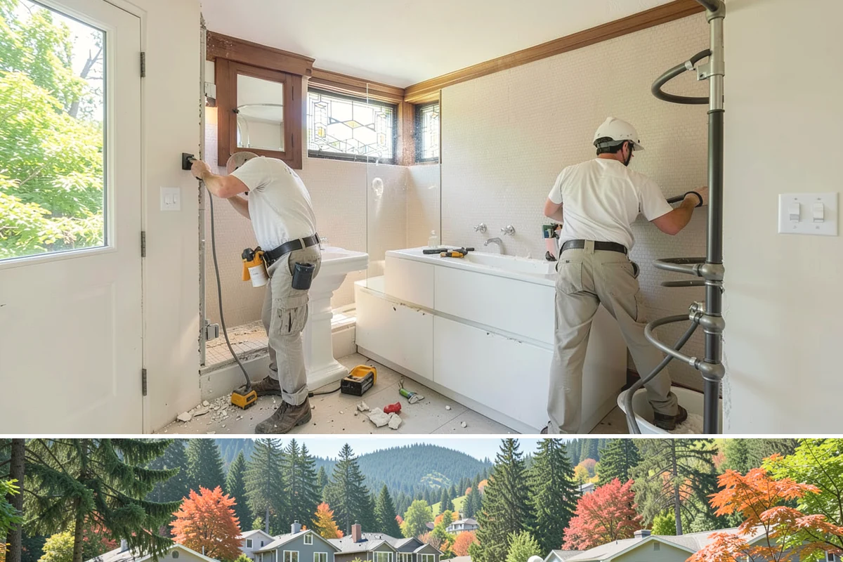Boulder Retaining Wall in Fircrest, Pierce County, WA - Summer and early fall provide the firm, dry ground that heavy boulder placement and base work require.