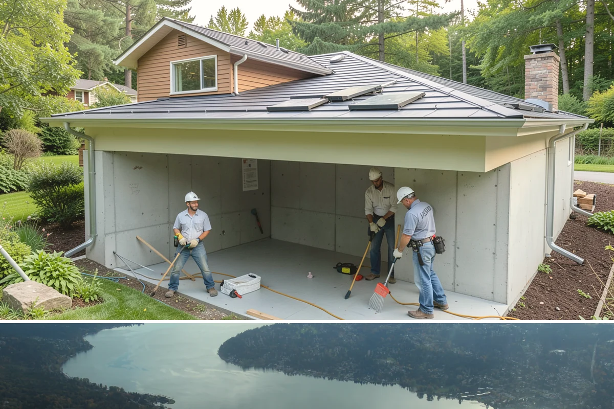 Boulder Retaining Wall in Sammamish, King County, WA - Summer and early fall provide the firm, dry ground that heavy boulder placement and base work require.