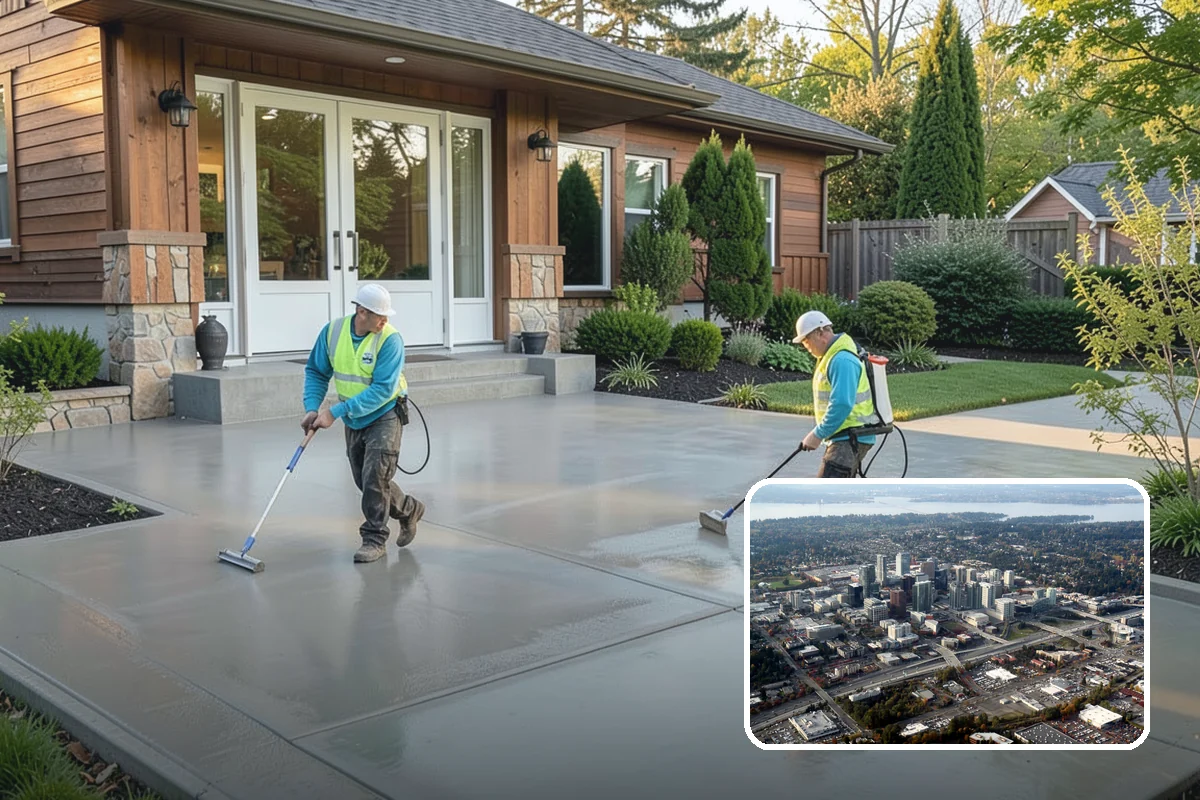 Bow Window Installation in Bellevue, King County, WA - Panoramic curved views and generous light