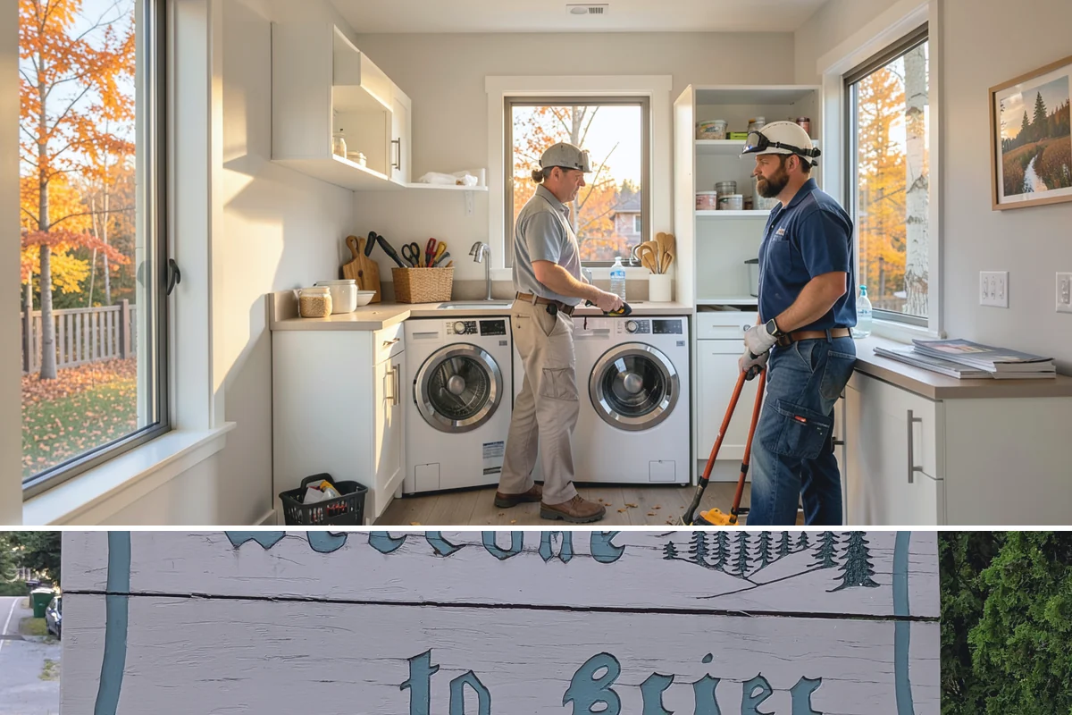 Bow Window Installation in Brier, Snohomish County, WA - We favor drier weather for bow window installs since the wall and new roof are temporarily exposed.