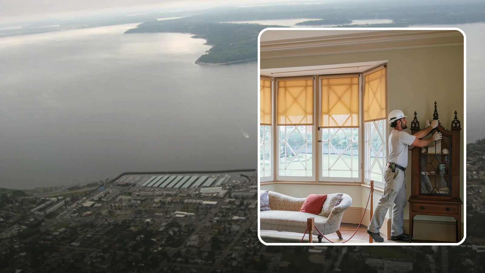 Bow Window Installation in Des Moines, King County, WA - Installing gently curved bow windows that wrap your room in daylight and elegant, panoramic views.