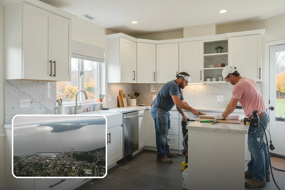 Bow Window Installation in Des Moines, King County, WA - Panoramic curved views and generous light