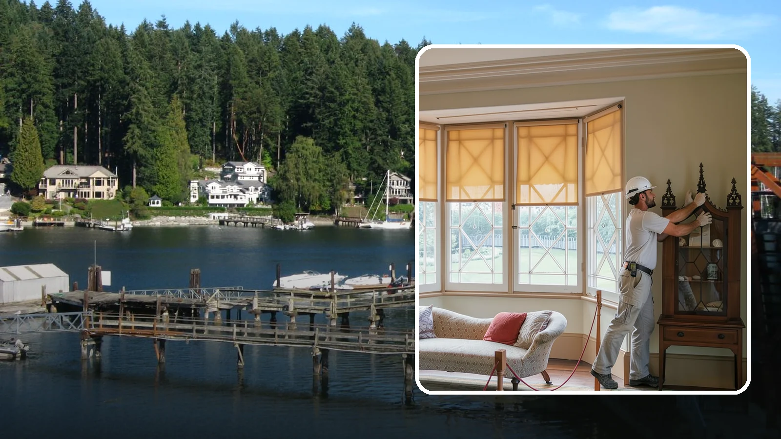Bow Window Installation in Gig Harbor, Pierce County, WA - Installing gently curved bow windows that wrap your room in daylight and elegant, panoramic views.
