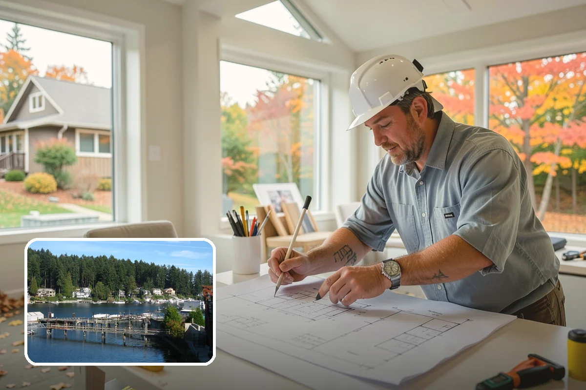 Bow Window Installation in Gig Harbor, Pierce County, WA - Panoramic curved views and generous light