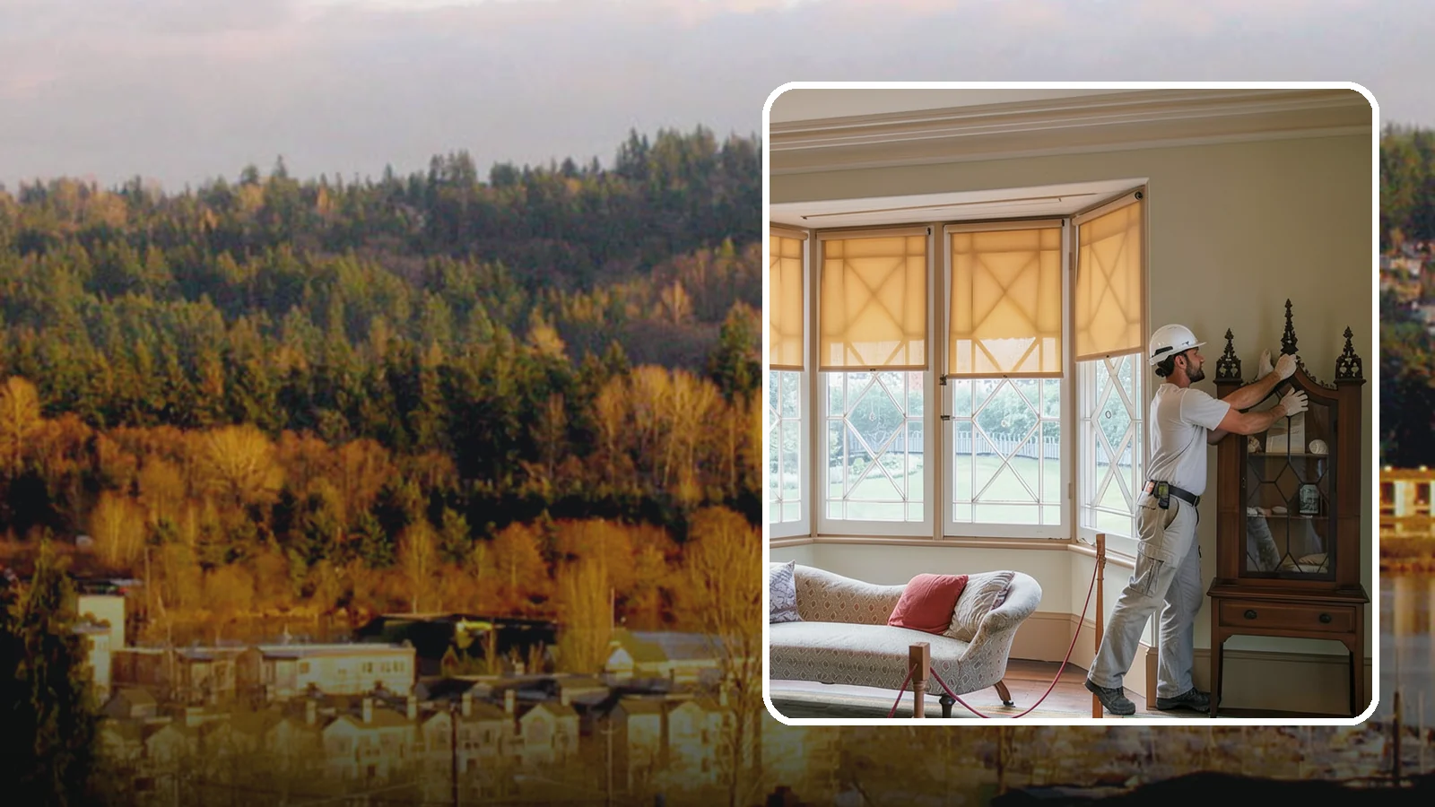 Bow Window Installation in Kenmore, King County, WA - Installing gently curved bow windows that wrap your room in daylight and elegant, panoramic views.