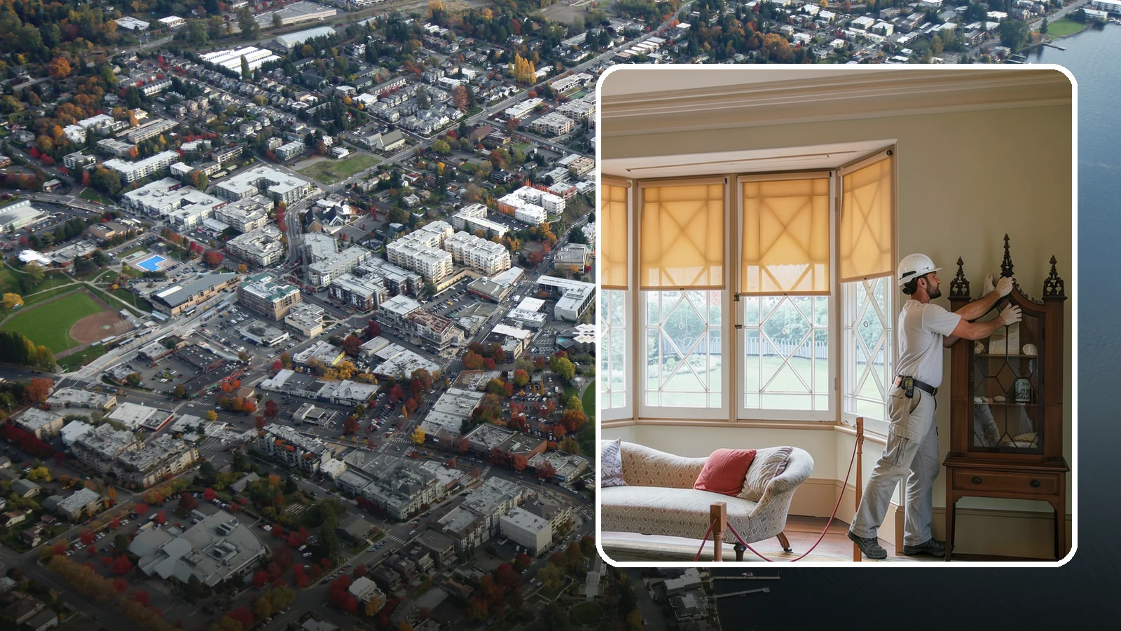 Bow Window Installation in Kirkland, King County, WA - Installing gently curved bow windows that wrap your room in daylight and elegant, panoramic views.
