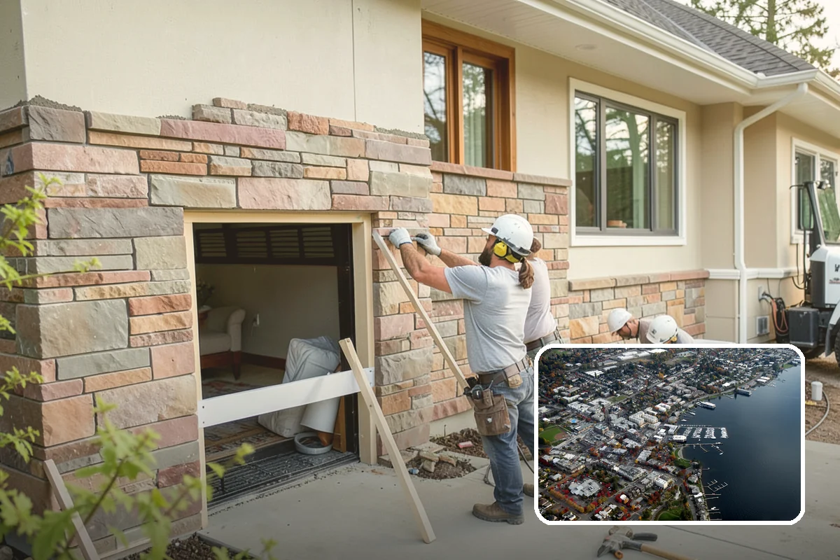 Bow Window Installation in Kirkland, King County, WA - Panoramic curved views and generous light