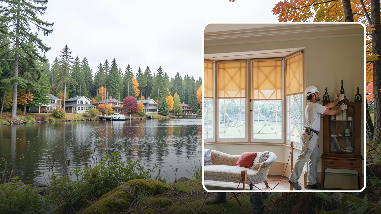 Bow Window Installation in La Conner, Skagit County, WA - Installing gently curved bow windows that wrap your room in daylight and elegant, panoramic views.
