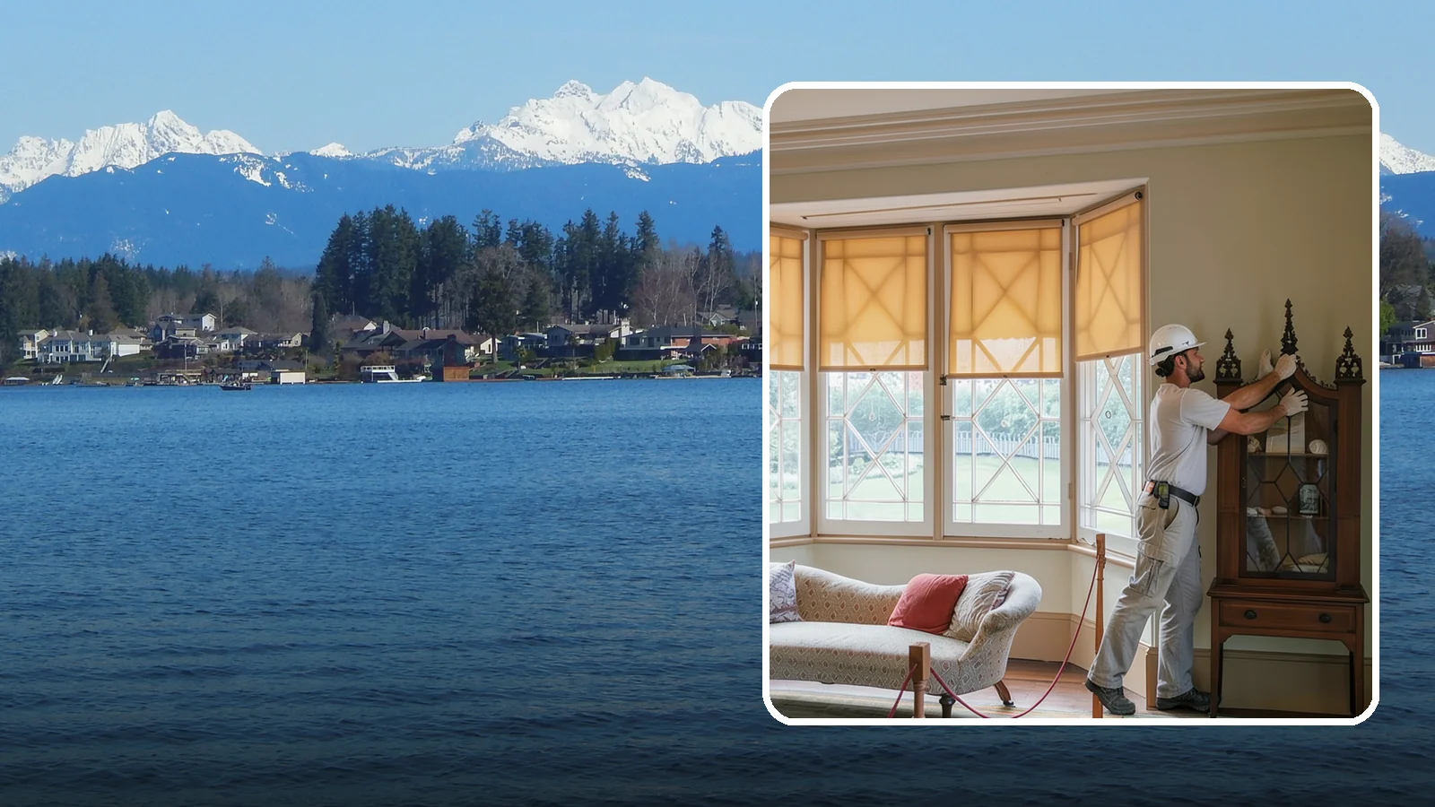 Bow Window Installation in Lake Stevens, Snohomish County, WA - Installing gently curved bow windows that wrap your room in daylight and elegant, panoramic views.