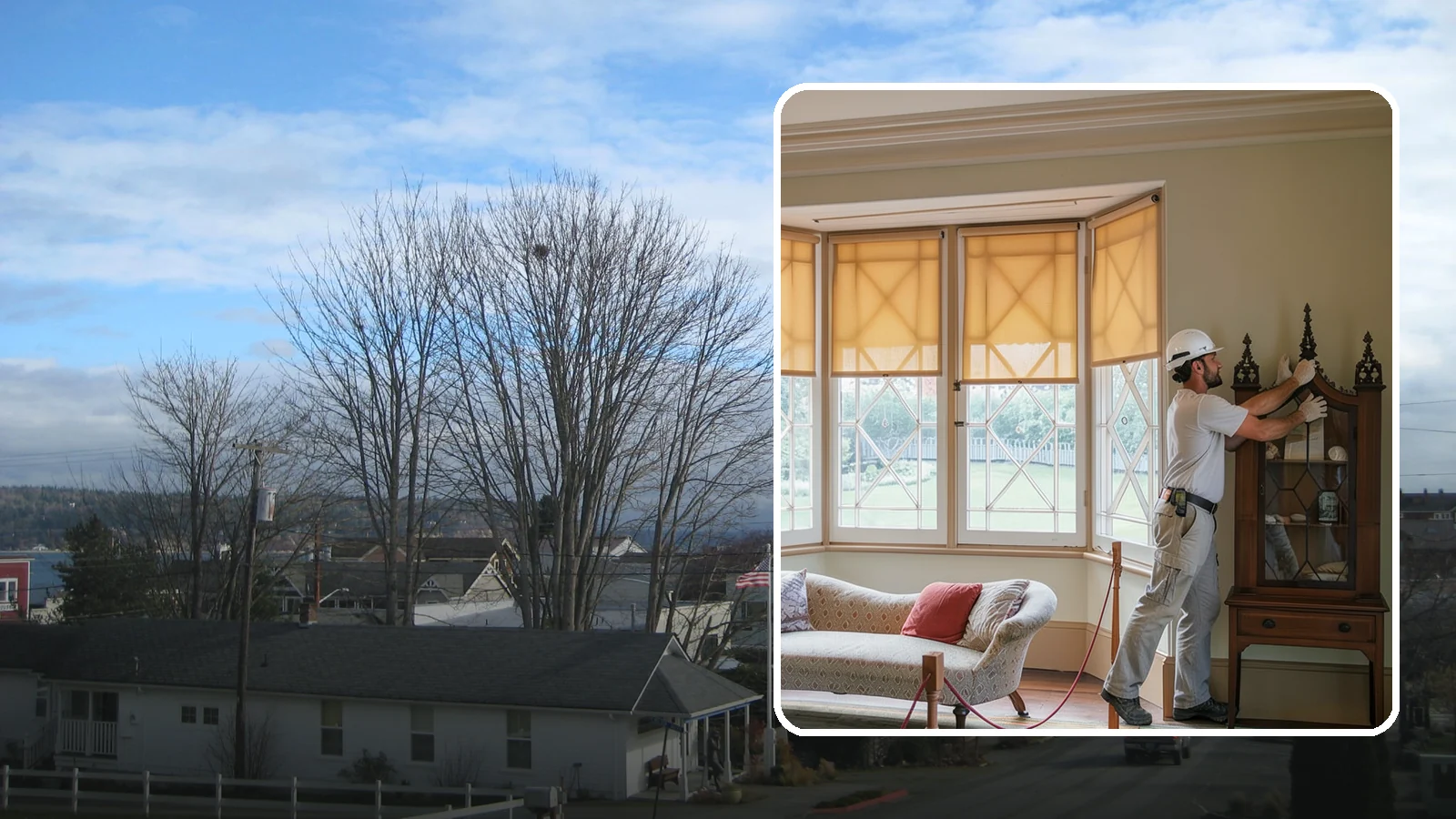 Bow Window Installation in Langley, Island County, WA - Installing gently curved bow windows that wrap your room in daylight and elegant, panoramic views.