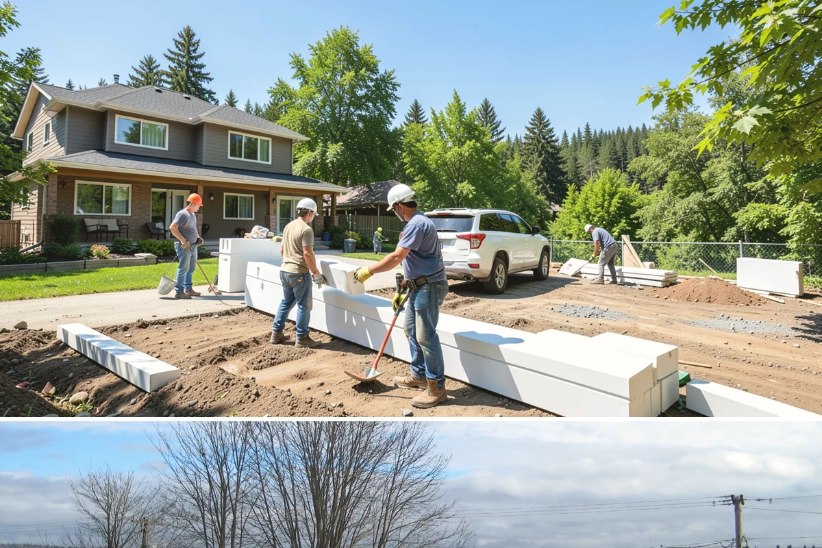 Bow Window Installation in Langley, Island County, WA - We favor drier weather for bow window installs since the wall and new roof are temporarily exposed.