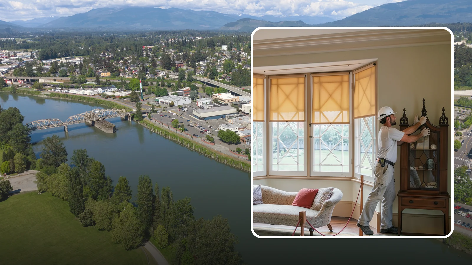 Bow Window Installation in Mount Vernon, Skagit County, WA - Installing gently curved bow windows that wrap your room in daylight and elegant, panoramic views.