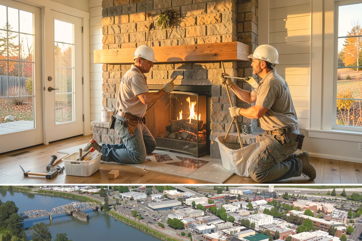 Bow Window Installation in Mount Vernon, Skagit County, WA - We favor drier weather for bow window installs since the wall and new roof are temporarily exposed.