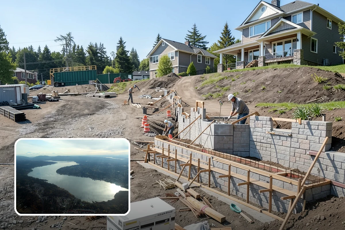 Bow Window Installation in Sammamish, King County, WA - Panoramic curved views and generous light