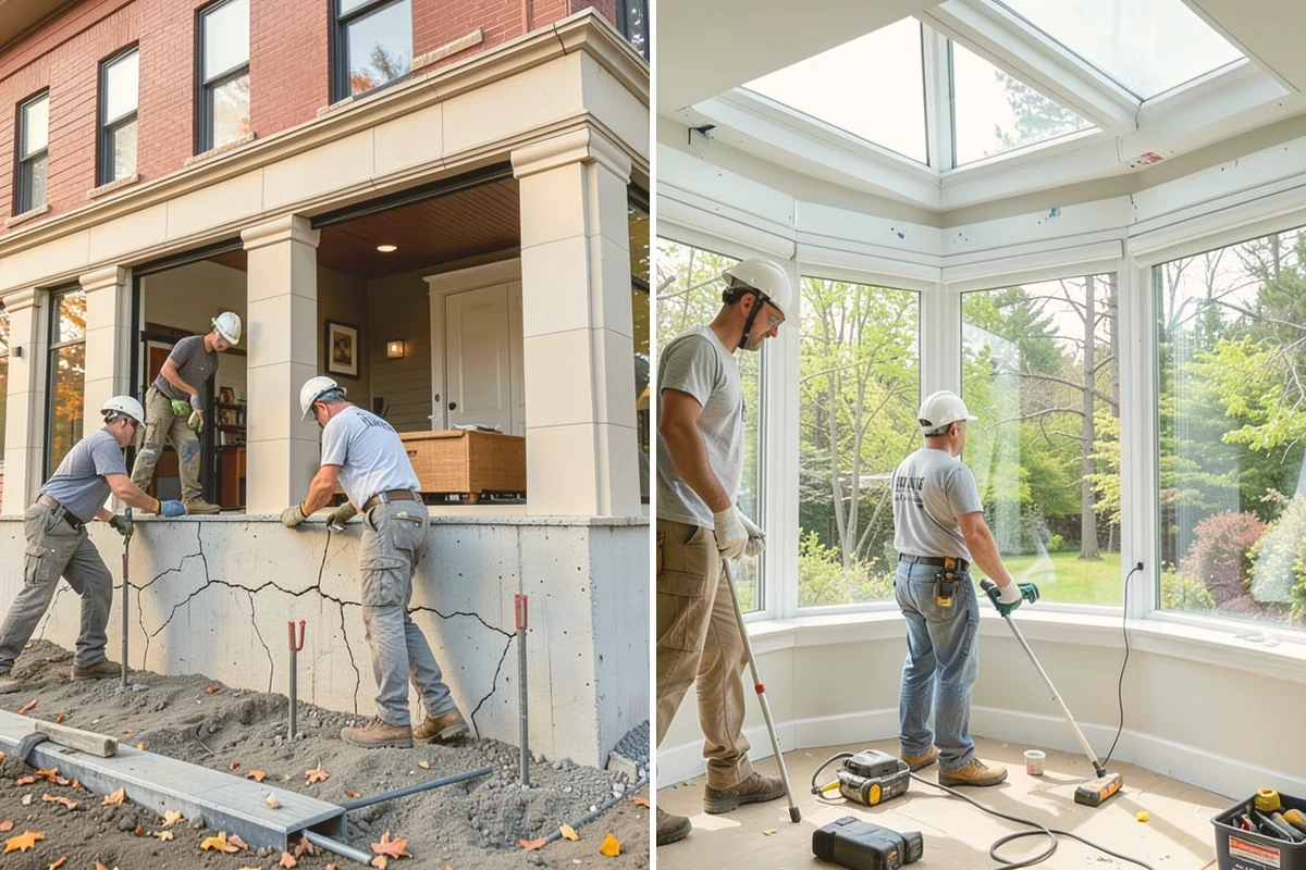 Bow Window Installation in Sammamish, King County, WA - Plan the curve, unit count, and support structure
