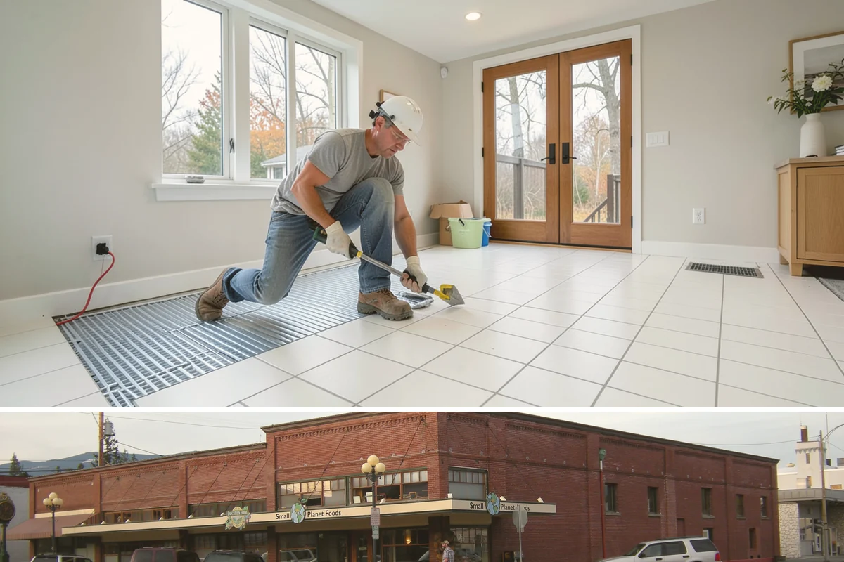 Bow Window Installation in Sedro-Woolley, Skagit County, WA - We favor drier weather for bow window installs since the wall and new roof are temporarily exposed.