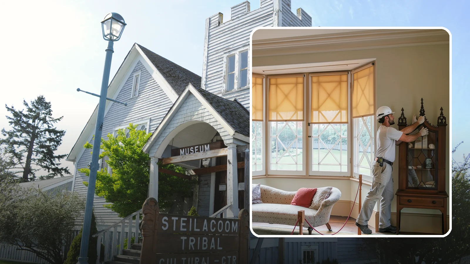 Bow Window Installation in Steilacoom, Pierce County, WA - Installing gently curved bow windows that wrap your room in daylight and elegant, panoramic views.