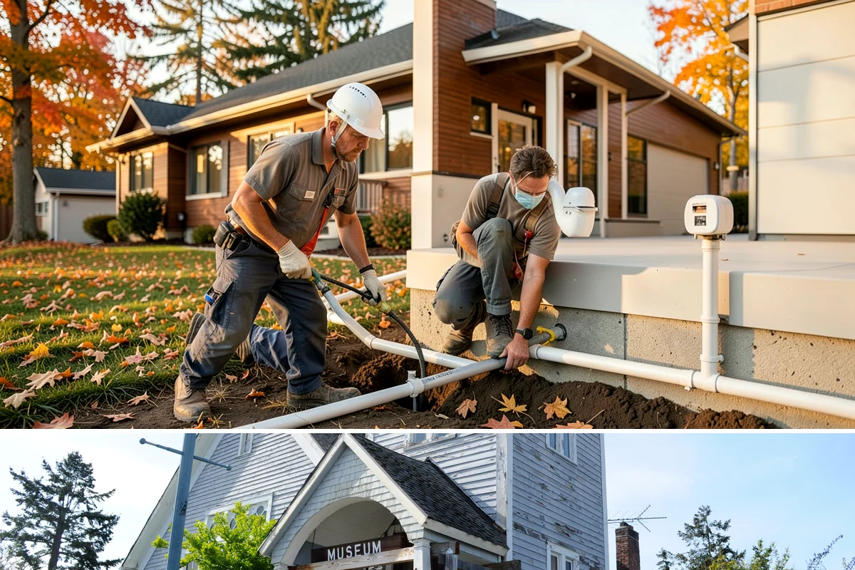 Bow Window Installation in Steilacoom, Pierce County, WA - We favor drier weather for bow window installs since the wall and new roof are temporarily exposed.